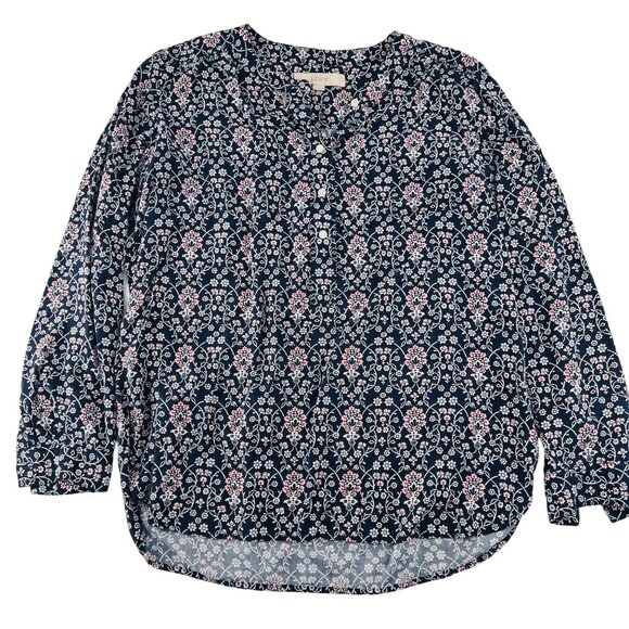LOFT Women's size Small Pullover Blouse Long Sleeves Rayon lightweight Career - Picture 1 of 5
